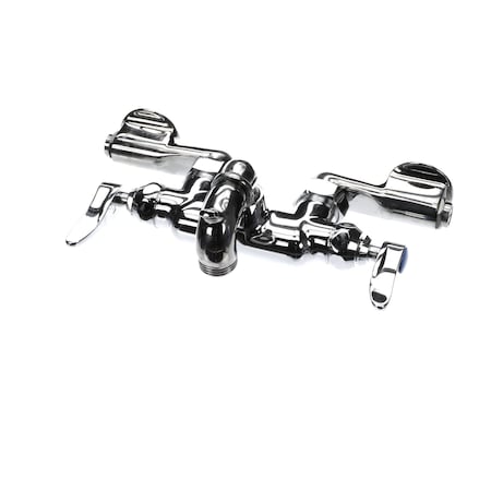 T&S Brass Service Sink Faucet Polished Chrome Finish Integ B-2345